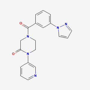 4-[3-(1H-pyrazol-1-yl)benzoyl]-1-(pyridin-3-yl)piperazin-2-one