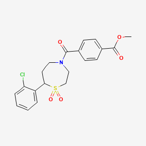 Methyl 4-(7-(2-chlorophenyl)-1,1-dioxido-1,4-thiazepane-4-carbonyl)benzoate