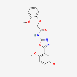 molecular formula C19H19N3O6 B2864515 N-[5-(2,5-dimethoxyphenyl)-1,3,4-oxadiazol-2-yl]-2-(2-methoxyphenoxy)acetamide CAS No. 1105240-14-9