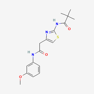N-(4-(2-((3-methoxyphenyl)amino)-2-oxoethyl)thiazol-2-yl)pivalamide