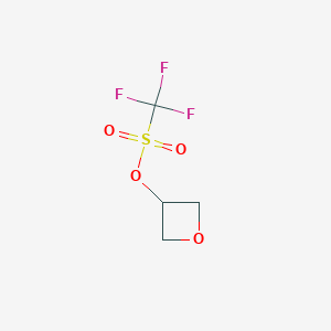 molecular formula C4H5F3O4S B2864518 Oxetan-3-yl trifluoromethanesulfonate CAS No. 1379585-89-3
