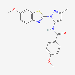 4-methoxy-N-(1-(6-methoxybenzo[d]thiazol-2-yl)-3-methyl-1H-pyrazol-5-yl)benzamide