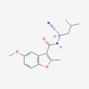 molecular formula C17H20N2O3 B2864522 N-(1-cyano-3-methylbutyl)-5-methoxy-2-methyl-1-benzofuran-3-carboxamide CAS No. 1311733-54-6