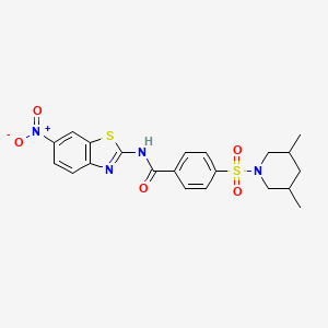 4-((3,5-dimethylpiperidin-1-yl)sulfonyl)-N-(6-nitrobenzo[d]thiazol-2-yl)benzamide