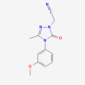 2-[4-(3-methoxyphenyl)-3-methyl-5-oxo-4,5-dihydro-1H-1,2,4-triazol-1-yl]acetonitrile