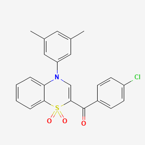 (4-chlorophenyl)[4-(3,5-dimethylphenyl)-1,1-dioxido-4H-1,4-benzothiazin-2-yl]methanone
