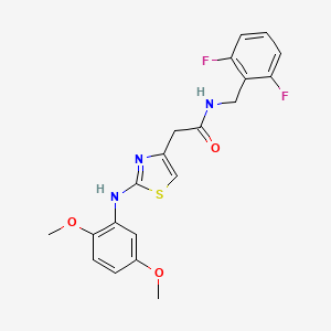 molecular formula C20H19F2N3O3S B2864536 N-(2,6-difluorobenzyl)-2-(2-((2,5-dimethoxyphenyl)amino)thiazol-4-yl)acetamide CAS No. 1203151-09-0