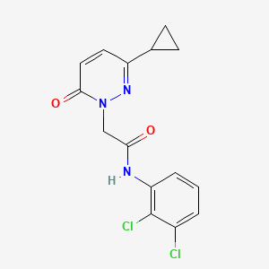 molecular formula C15H13Cl2N3O2 B2864537 2-(3-cyclopropyl-6-oxopyridazin-1(6H)-yl)-N-(2,3-dichlorophenyl)acetamide CAS No. 2034535-81-2