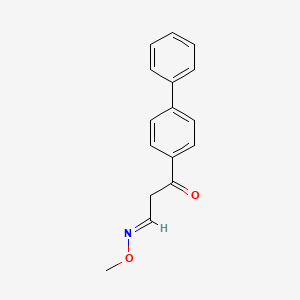 molecular formula C16H15NO2 B2864546 3-[1,1'-biphenyl]-4-yl-3-oxopropanal O-methyloxime CAS No. 303995-84-8