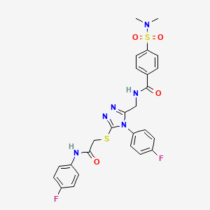 4-(N,N-dimethylsulfamoyl)-N-((4-(4-fluorophenyl)-5-((2-((4-fluorophenyl)amino)-2-oxoethyl)thio)-4H-1,2,4-triazol-3-yl)methyl)benzamide