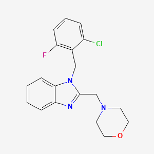 4-[[1-[(2-Chloro-6-fluorophenyl)methyl]benzimidazol-2-yl]methyl]morpholine