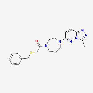 2-Benzylsulfanyl-1-[4-(3-methyl-[1,2,4]triazolo[4,3-b]pyridazin-6-yl)-1,4-diazepan-1-yl]ethanone