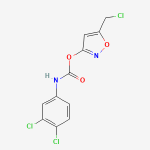 molecular formula C11H7Cl3N2O3 B2864562 5-(chloromethyl)-3-isoxazolyl N-(3,4-dichlorophenyl)carbamate CAS No. 866154-19-0