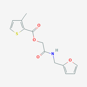 2-((Furan-2-ylmethyl)amino)-2-oxoethyl 3-methylthiophene-2-carboxylate