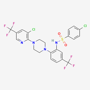 4-chloro-N-[2-{4-[3-chloro-5-(trifluoromethyl)-2-pyridinyl]piperazino}-5-(trifluoromethyl)phenyl]benzenesulfonamide