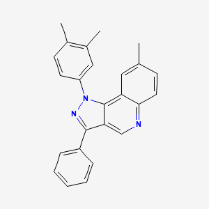 molecular formula C25H21N3 B2864574 1-(3,4-dimethylphenyl)-8-methyl-3-phenyl-1H-pyrazolo[4,3-c]quinoline CAS No. 901263-87-4