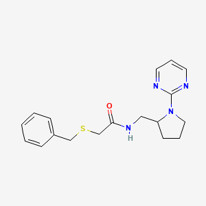 2-(benzylsulfanyl)-N-{[1-(pyrimidin-2-yl)pyrrolidin-2-yl]methyl}acetamide