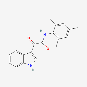 molecular formula C19H18N2O2 B2864585 2-(1H-indol-3-yl)-2-oxo-N-(2,4,6-trimethylphenyl)acetamide CAS No. 852367-94-3