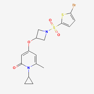 4-((1-((5-bromothiophen-2-yl)sulfonyl)azetidin-3-yl)oxy)-1-cyclopropyl-6-methylpyridin-2(1H)-one
