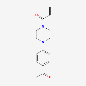 molecular formula C15H18N2O2 B2864594 1-[4-(4-Acetylphenyl)piperazin-1-yl]prop-2-en-1-one CAS No. 1156159-65-7