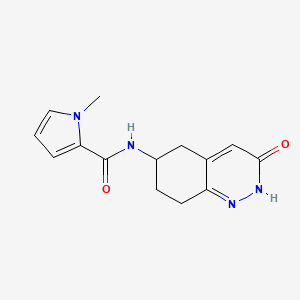 molecular formula C14H16N4O2 B2864598 1-methyl-N-(3-oxo-2,3,5,6,7,8-hexahydrocinnolin-6-yl)-1H-pyrrole-2-carboxamide CAS No. 2034369-11-2