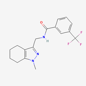 molecular formula C17H18F3N3O B2864623 N-[(1-methyl-4,5,6,7-tetrahydro-1H-indazol-3-yl)methyl]-3-(trifluoromethyl)benzamide CAS No. 1448063-28-2