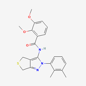 molecular formula C22H23N3O3S B2864636 N-[2-(2,3-dimethylphenyl)-2H,4H,6H-thieno[3,4-c]pyrazol-3-yl]-2,3-dimethoxybenzamide CAS No. 450344-27-1