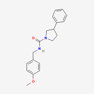 molecular formula C19H22N2O2 B2864643 N-[(4-methoxyphenyl)methyl]-3-phenylpyrrolidine-1-carboxamide CAS No. 1208774-47-3