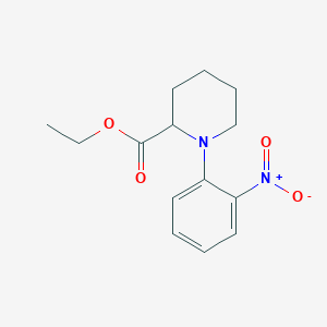 molecular formula C14H18N2O4 B2864657 1-(2-硝基苯基)哌啶-2-甲酸乙酯 CAS No. 1255665-86-1