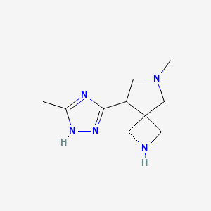 molecular formula C10H17N5 B2864702 6-Methyl-8-(5-methyl-4H-1,2,4-triazol-3-yl)-2,6-diazaspiro[3.4]octane CAS No. 2168445-77-8