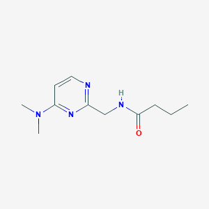 molecular formula C11H18N4O B2864707 N-((4-(dimethylamino)pyrimidin-2-yl)methyl)butyramide CAS No. 1797718-75-2