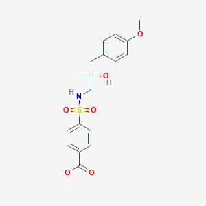 molecular formula C19H23NO6S B2864717 methyl 4-(N-(2-hydroxy-3-(4-methoxyphenyl)-2-methylpropyl)sulfamoyl)benzoate CAS No. 1421532-43-5