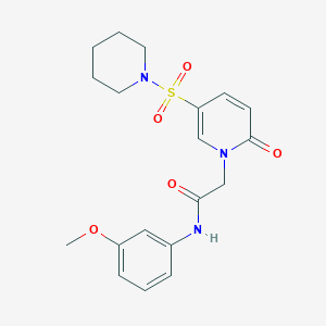 molecular formula C19H23N3O5S B2864768 N-(3-methoxyphenyl)-2-[2-oxo-5-(piperidine-1-sulfonyl)-1,2-dihydropyridin-1-yl]acetamide CAS No. 1251609-03-6
