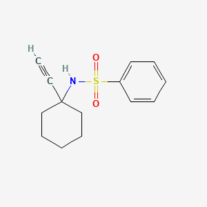 molecular formula C14H17NO2S B2864788 N-(1-ethynylcyclohexyl)benzenesulfonamide CAS No. 866008-78-8
