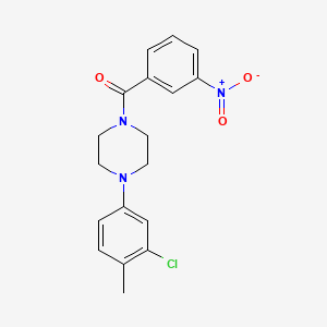 molecular formula C18H18ClN3O3 B2864807 1-(3-chloro-4-methylphenyl)-4-(3-nitrobenzoyl)piperazine CAS No. 681840-55-1