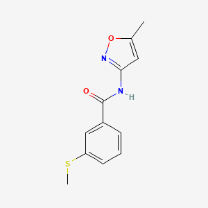 molecular formula C12H12N2O2S B2864812 N-(5-methylisoxazol-3-yl)-3-(methylthio)benzamide CAS No. 896343-56-9