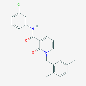 molecular formula C21H19ClN2O2 B2864835 N-(3-chlorophenyl)-1-[(2,5-dimethylphenyl)methyl]-2-oxo-1,2-dihydropyridine-3-carboxamide CAS No. 946304-18-3