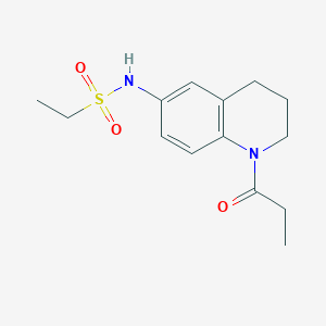 molecular formula C14H20N2O3S B2864838 N-(1-propionyl-1,2,3,4-tetrahydroquinolin-6-yl)ethanesulfonamide CAS No. 954024-42-1