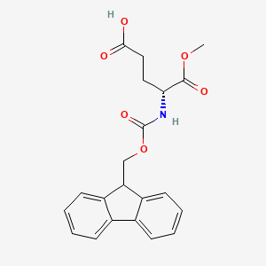 molecular formula C21H21NO6 B2864866 (4R)-4-(9H-fluoren-9-ylmethoxycarbonylamino)-5-methoxy-5-oxopentanoic acid CAS No. 175452-89-8