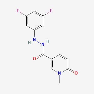 molecular formula C13H11F2N3O2 B2864879 N'-(3,5-Difluorophenyl)-1-methyl-6-oxo-1,6-dihydropyridine-3-carbohydrazide 