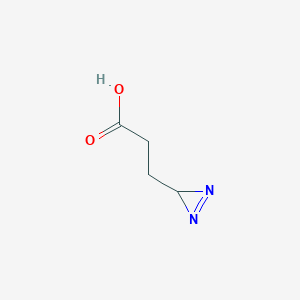 molecular formula C4H6N2O2 B2864905 3-(3H-diazirin-3-yl)propanoic acid CAS No. 2375339-62-9