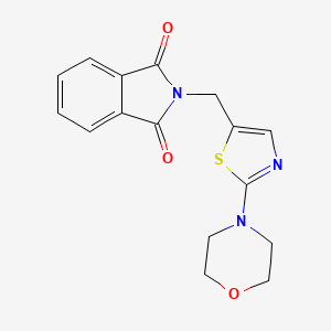 molecular formula C16H15N3O3S B2864918 2-[(2-Morpholin-4-yl-1,3-thiazol-5-yl)methyl]isoindole-1,3-dione CAS No. 866136-91-6