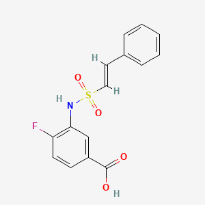 B2864970 4-fluoro-3-[[(E)-2-phenylethenyl]sulfonylamino]benzoic acid CAS No. 1111561-86-4