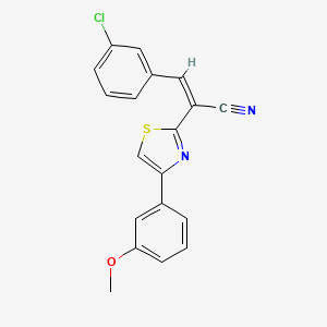 (Z)-3-(3-chlorophenyl)-2-(4-(3-methoxyphenyl)thiazol-2-yl)acrylonitrile