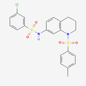 3-chloro-N-(1-tosyl-1,2,3,4-tetrahydroquinolin-7-yl)benzenesulfonamide