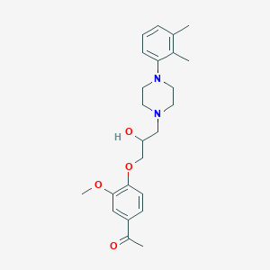 molecular formula C24H32N2O4 B2864997 1-(4-(3-(4-(2,3-Dimethylphenyl)piperazin-1-yl)-2-hydroxypropoxy)-3-methoxyphenyl)ethanone CAS No. 868212-92-4