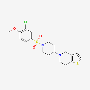 5-(1-((3-Chloro-4-methoxyphenyl)sulfonyl)piperidin-4-yl)-4,5,6,7-tetrahydrothieno[3,2-c]pyridine