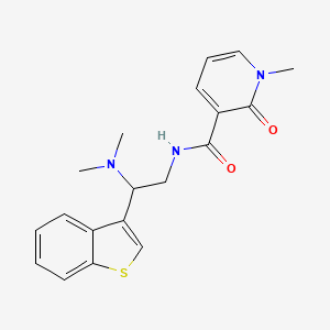 N-(2-(benzo[b]thiophen-3-yl)-2-(dimethylamino)ethyl)-1-methyl-2-oxo-1,2-dihydropyridine-3-carboxamide
