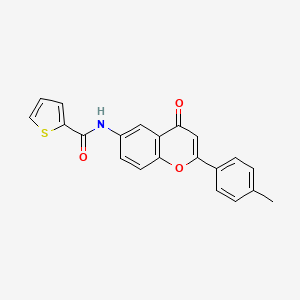 molecular formula C21H15NO3S B2865030 N-[2-(4-methylphenyl)-4-oxo-4H-chromen-6-yl]thiophene-2-carboxamide CAS No. 923686-48-0