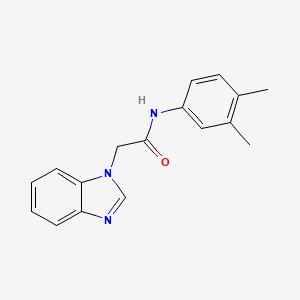 molecular formula C17H17N3O B2865058 2-(1H-1,3-benzodiazol-1-yl)-N-(3,4-dimethylphenyl)acetamide CAS No. 727703-44-8
